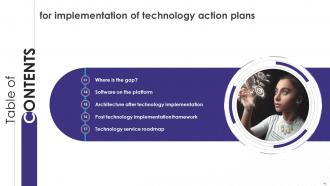 Implementation Of Technology Action Plans Powerpoint Presentation Slides Pre-designed Designed