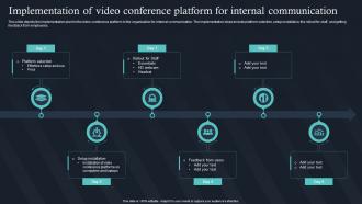 Implementation Of Video Conference Platform For Internal IT For Communication In Business