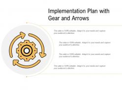 Implementation plan with gear and arrows