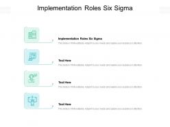 Implementation roles six sigma ppt powerpoint presentation portfolio design templates cpb