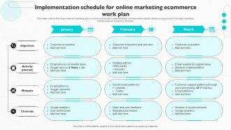 Implementation Schedule For Online Marketing Ecommerce Work Plan