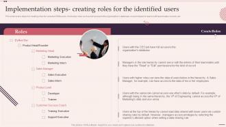 Implementation Steps Creating Roles For The Identified Users Customer Relationship Management System