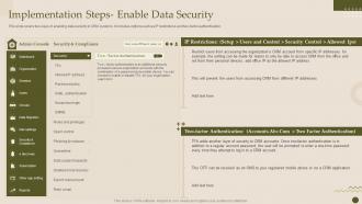 Implementation Steps Enable Data Security Crm Software Deployment Guide