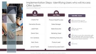 Implementation Steps Identifying Users Who Will Access Crm System Implementation Guide For Businesses
