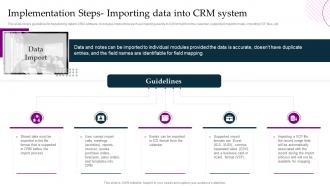 Implementation Steps Importing Data Into Crm System Crm Platform Implementation Plan