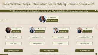 Implementation Steps Introduction For Identifying Users To Access Crm Crm Software Deployment Guide