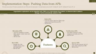 Implementation Steps Pushing Data From Apis Crm Software Deployment Guide