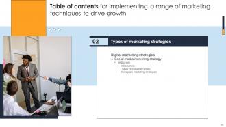 Implementing A Range Of Marketing Techniques To Drive Growth Strategy CD V Impressive Informative