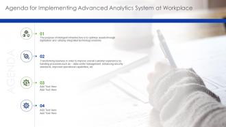 Implementing advanced analytics system at workplace powerpoint presentation slides