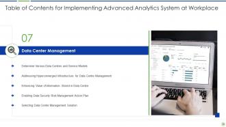 Implementing advanced analytics system at workplace powerpoint presentation slides