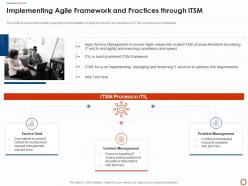 Implementing agile framework and practices agile service management with itil ppt guidelines