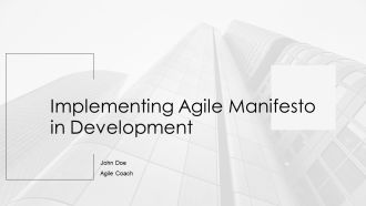 Implementing Agile Manifesto In Development PPT Demonstration AT