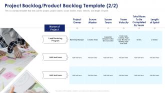 Implementing agile marketing in your organization project backlog product backlog template