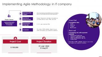 Implementing agile methodology in it company agile methodology templates
