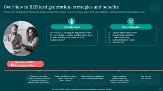 Implementing B2B Marketing Strategies For Effective Lead Generation MKT CD Professional