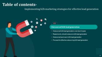 Implementing B2B Marketing Strategies For Effective Lead Generation MKT CD Engaging