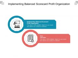 Implementing balanced scorecard profit organization ppt powerpoint presentation infographics images cpb