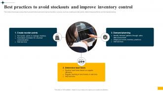 Implementing Big Data Analytics Best Practices To Avoid Stockouts And Improve Inventory Control CRP DK SS