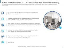 Implementing brand narrative to change customer perceptions and built emotional connection complete deck