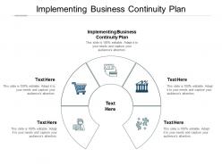 Implementing business continuity plan ppt powerpoint presentation summary graphics template cpb