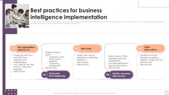 Implementing Business Intelligence For Enhancing HR Operations Powerpoint Presentation Slides