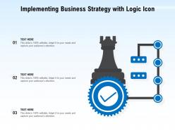 Implementing business strategy with logic icon