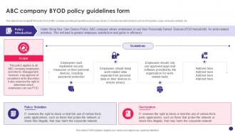 Implementing Byod Policy To Enhance Abc Company Byod Policy Guidelines Form