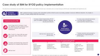 Implementing Byod Policy To Enhance Case Study Of Ibm For Byod Policy Implementation