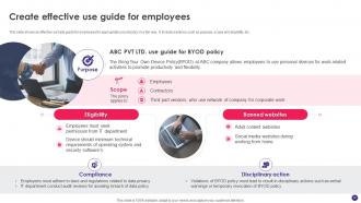 Implementing BYOD Policy To Enhance Employee Productivity Powerpoint Presentation Slides Downloadable Colorful