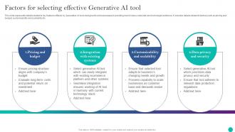 Implementing ChatGPT In Customer Support Factors For Selecting Effective Generative Ai Tool ChatGPT SS V