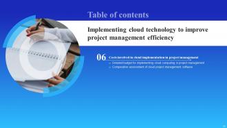 Implementing Cloud Technology To Improve Project Management Efficiency Powerpoint Presentation Slides