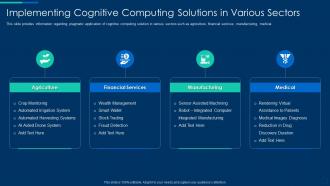 Implementing cognitive computing solutions various sectors cognitive computing strategy