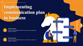 Implementing Communication Plan In Business Ppt Powerpoint Presentation File Gallery