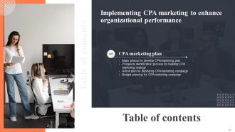 Implementing CPA Marketing To Enhance Organizational Performance Powerpoint Presentation Slides MKT CD V Impressive Content Ready