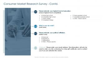 Implementing customer strategy consumer market research survey contd