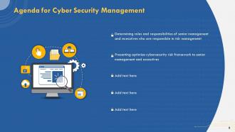 Implementing cybersecurity management framework powerpoint presentation slides