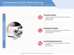 Implementing debt restructuring ppt powerpoint presentation outline graphics