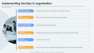 Implementing Devops In Organization Ppt Powerpoint Presentation Slides Template