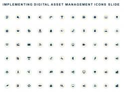 Implementing digital asset management icons slide ppt powerpoint presentation outline introduction
