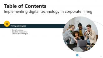 Implementing Digital Technology In Corporate Hiring Powerpoint Presentation Slides Unique Visual