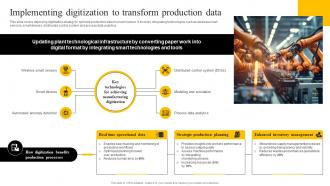 Implementing Digitization To Transform Production Data Enabling Smart Production DT SS