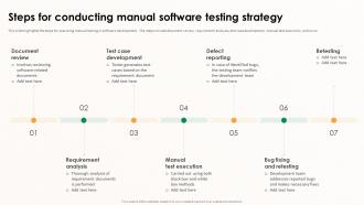 Implementing Effective Software Testing Steps For Conducting Manual Software Testing Strategy