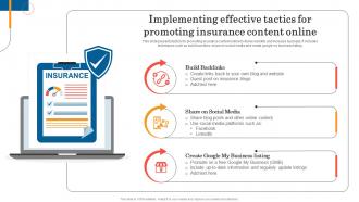 Implementing Effective Tactics For General Insurance Marketing Online And Offline Visibility Strategy SS