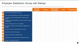 Implementing Employee Engagement Employee Satisfaction Survey With Ratings