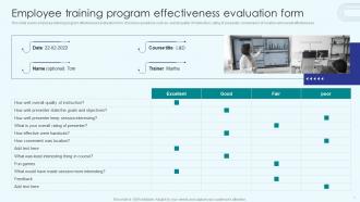 Implementing Employee Productivity Employee Training Program Effectiveness Evaluation Form