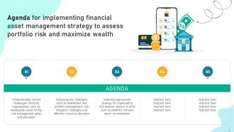 Implementing Financial Asset Management Strategy To Assess Portfolio Risk And Maximize Wealth Complete Deck Adaptable Pre-designed