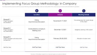 Implementing Focus Group Methodology Quantitative Risk Analysis