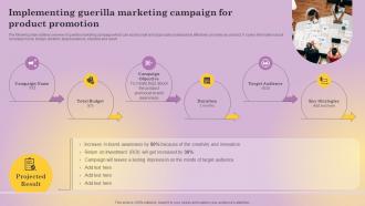 Implementing Guerilla Marketing Campaign For Product Distinguishing Business From Market