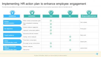 Implementing Hr Action Plan To Enhance Employee Engagement