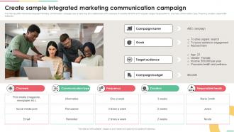 Implementing Integrated Create Sample Integrated Marketing Communication Campaign MKT SS V